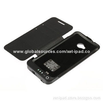 External Backup Battery Case for HTC M7, with 3,800mAh Capacity, Various Colors Available